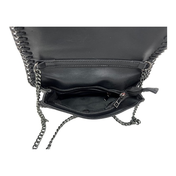 Crystal Rhinestones Embellished Faux Leather Crossbody Bag - Picture 8 of 9